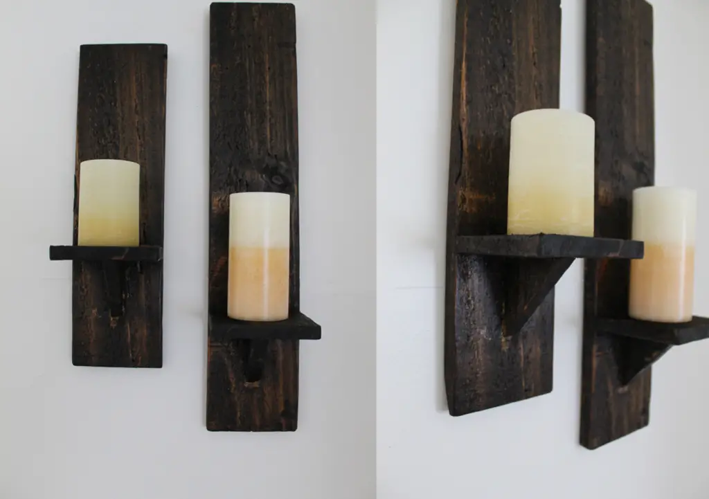 Pallet Candle Sconces - The DIY Life