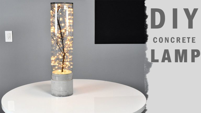 DIY Indoor And Outdoor Concrete Lamp
