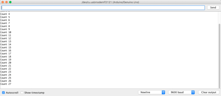 Using The Arduino IDE Serial Monitor