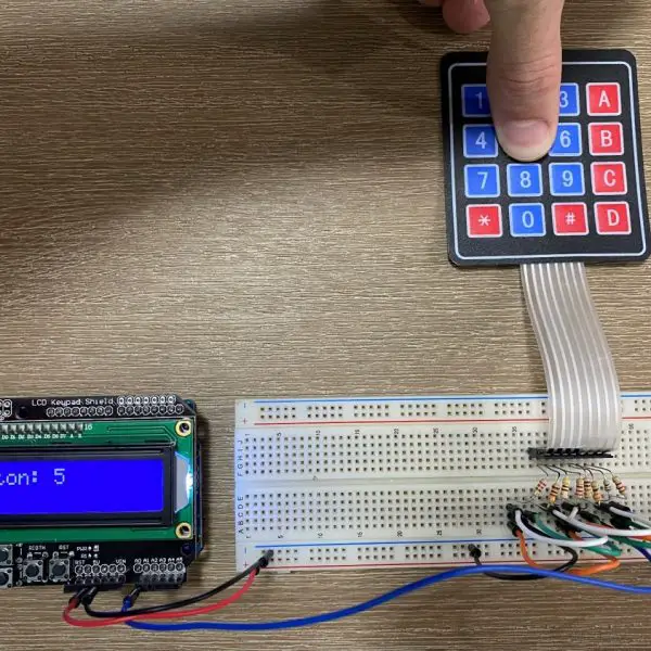 Keypad Breadboard Connections For One Arduino Input The Diy Life