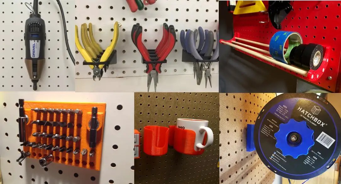 10 Amazing 3D Printed Pegboard Accessories For Your Workshop - The DIY Life