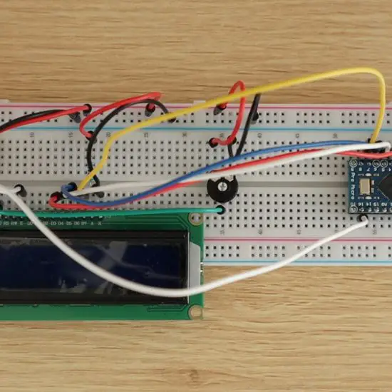 Fully Assembled Colour Picker On Breadboard - The DIY Life