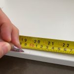 Measure and mark the correct kitchen cabinet shelf size