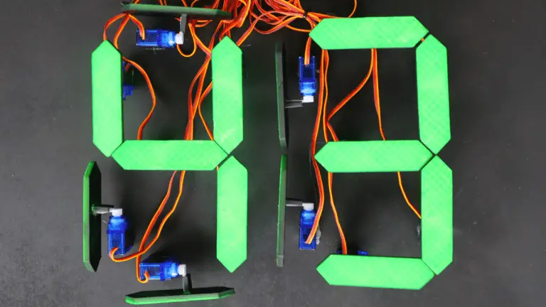 Mechanical 7 Segment Display Driven By An Arduino Mega