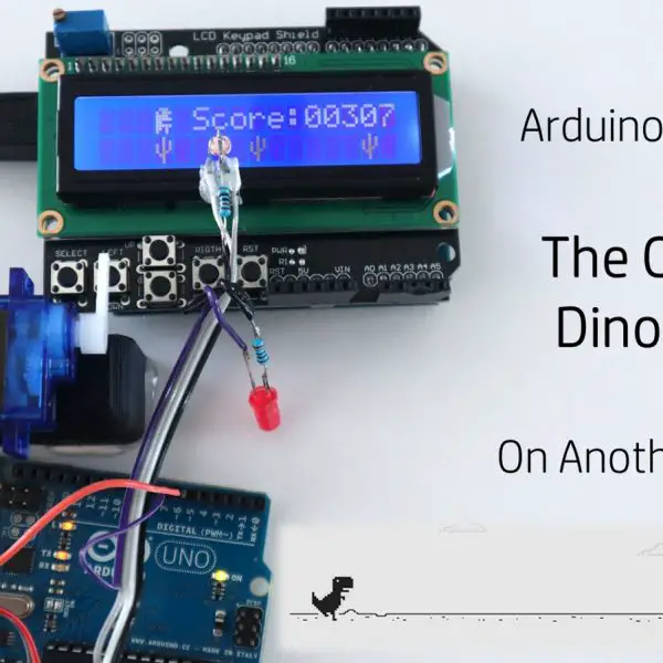 Schematic - Arduino Chrome Dino Game Player - The DIY Life