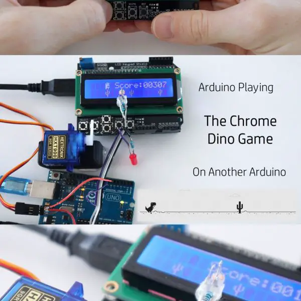 Schematic - Arduino Chrome Dino Game Player - The DIY Life