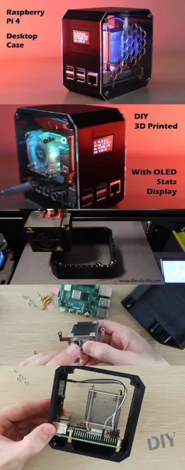 Raspberry Pi 4 SSD Case With Stats Display - The DIY Life