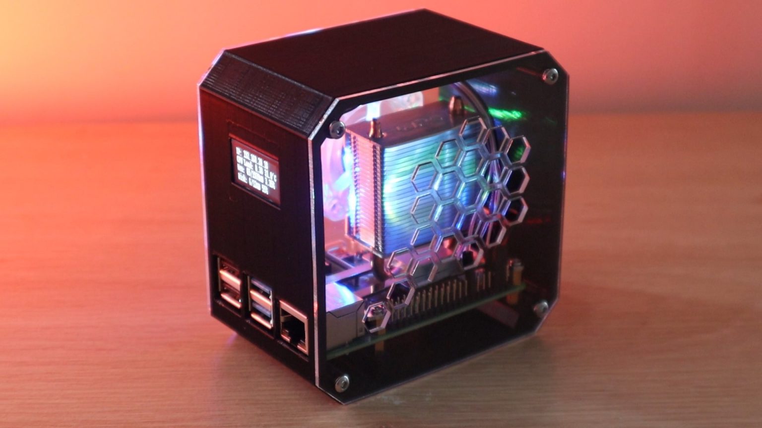 Diy Raspberry Pi Desktop Case With Oled Stats Display The Diy Life