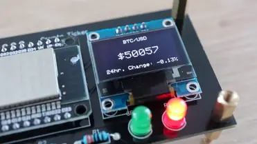 Bitcoin Ticker Using An Esp32 And Oled Display The Diy Life