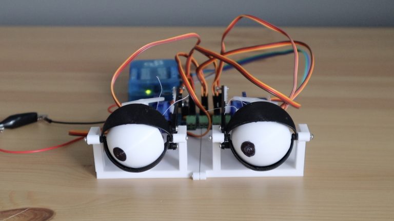 3D Printed Wireless Joystick Controlled Animatronic Eyes