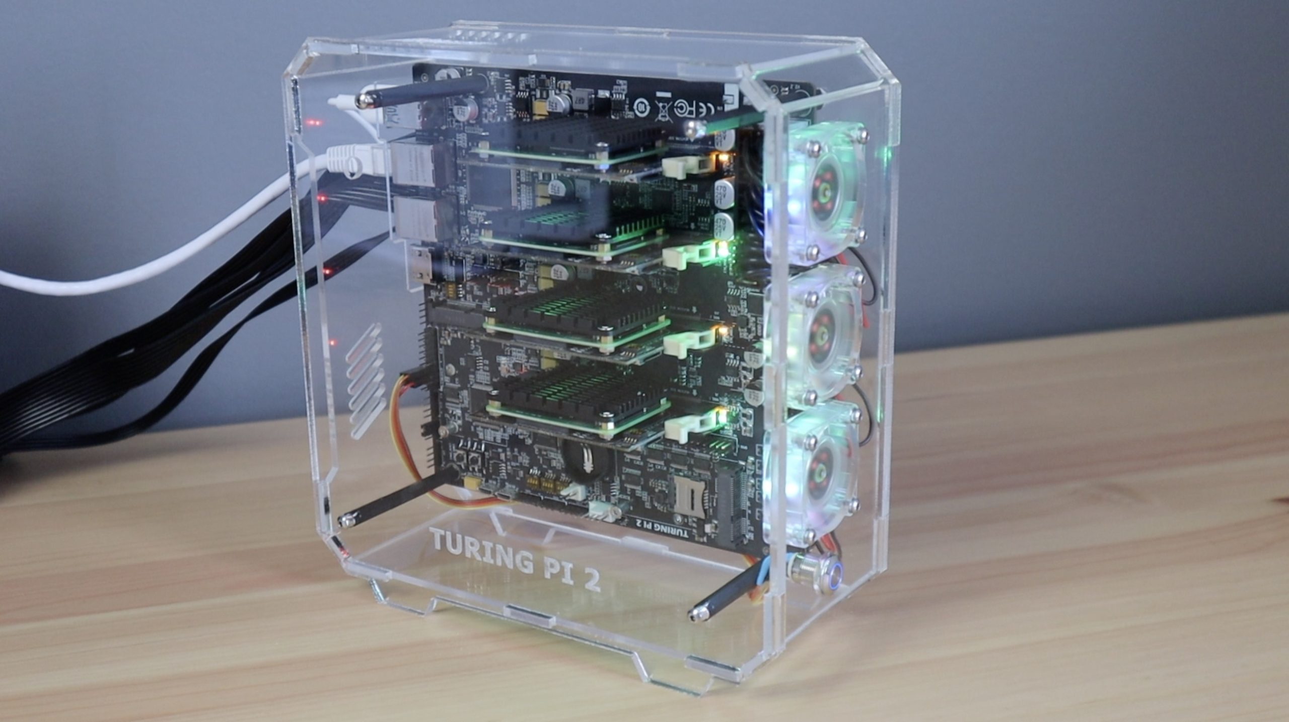 Turing Pi 2 In Clear Acrylic Case - The DIY Life