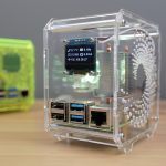 Clear Raspberry Pi Cases Running OLED Stats Script