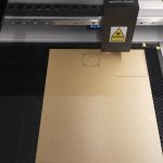 Laser Cutting Side Panel On Gweike Cloud Laser