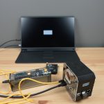 Power Bank Powering Pi Desktop Setup