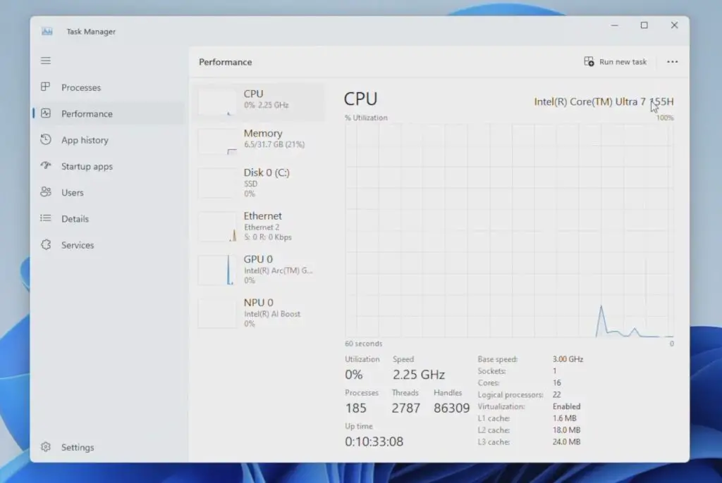 Performance Monitor CPU