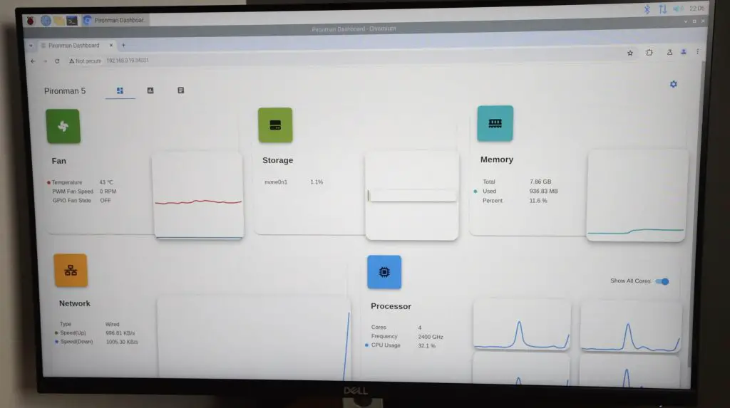 Pironman 5 Web Dashboard