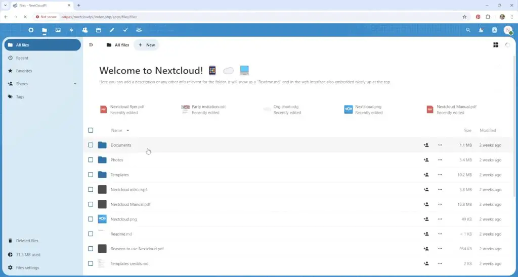 Nextcloud Dashboard