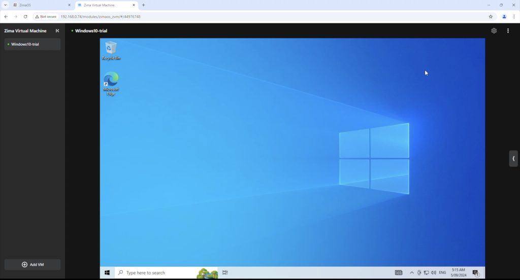 Windows-10-Running-Virtual-Machine