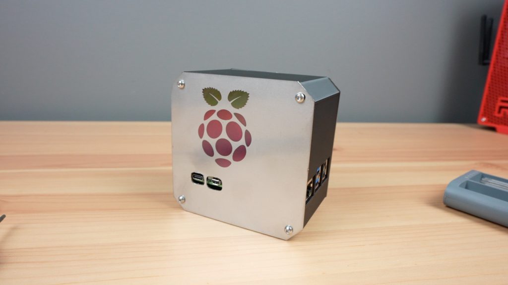 Raspberry Pi Logo Colour Engraved