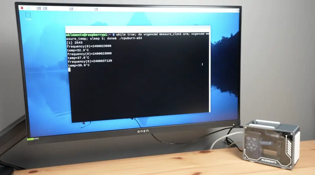 CPU Burn Running To Load Raspberry Pi 5 Cores