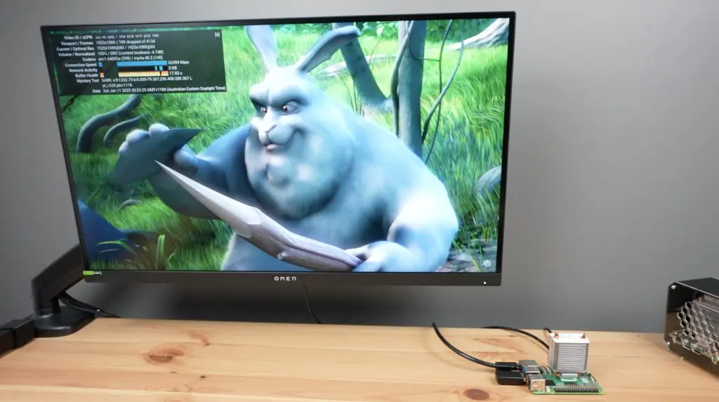 Buck Bunny Playing On Raspberry Pi