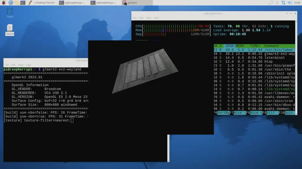 GLmark2 Running On Pi