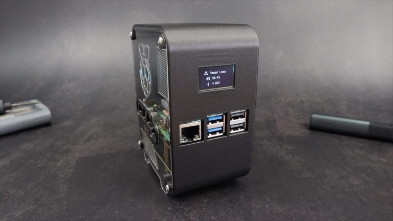 Ultimate Raspberry Pi 5 Desktop Server with UPS, NVMe Drive & Stats Display