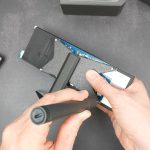 Display Mounted Onto Monitor Stand