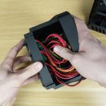 SATA Cable Connectors Installed In Enclosure