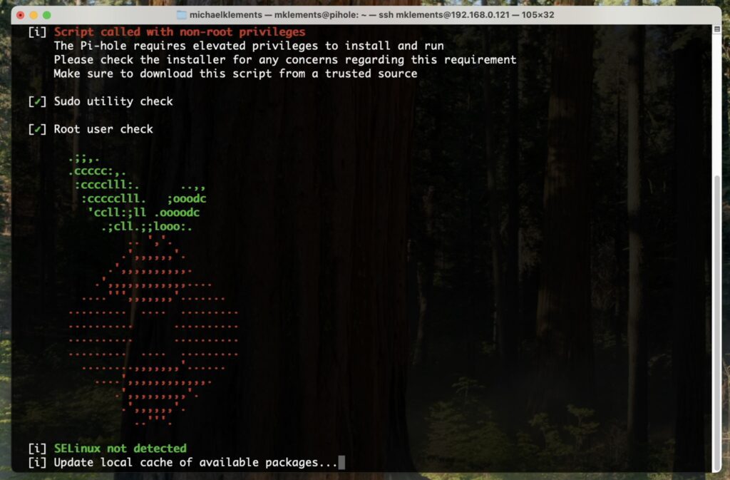 Installing Pi-hole on Pi