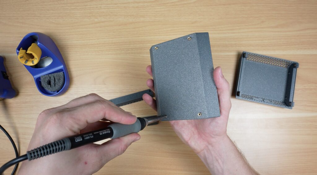 Pressing Brass Inserts Into Top & Bottom