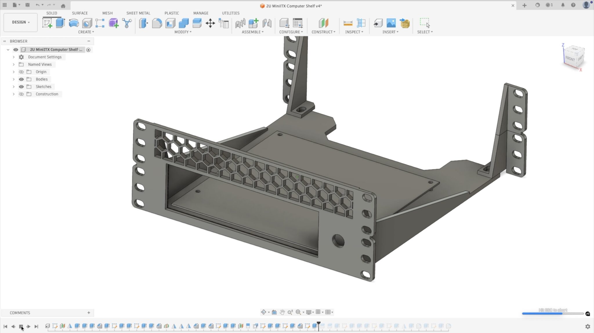 I Designed A Mini ITX PC Shelf For My Lab Rax 10