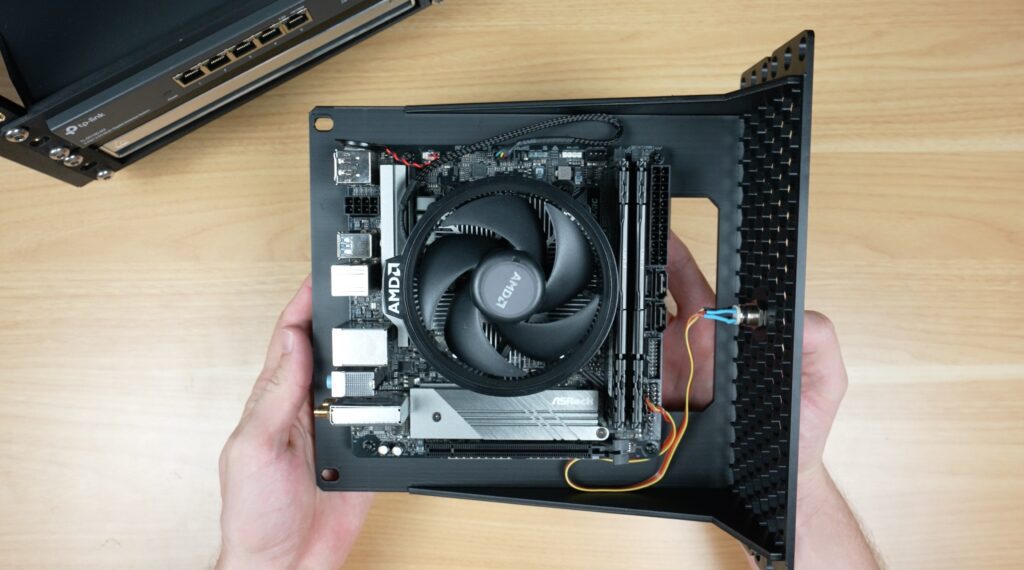 Mini ITX PC Reverse Shelf Top Down