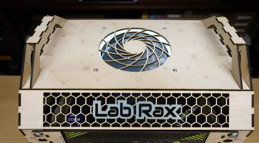120mm Fan On Top of Lab Rax Homelab