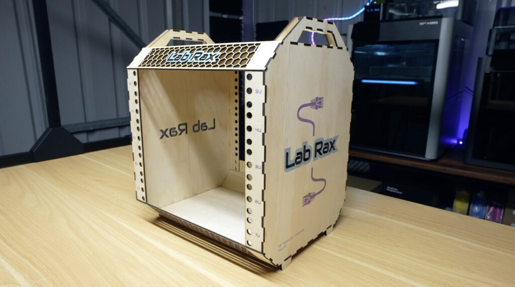 Completed Plywood Lab Rax homelab