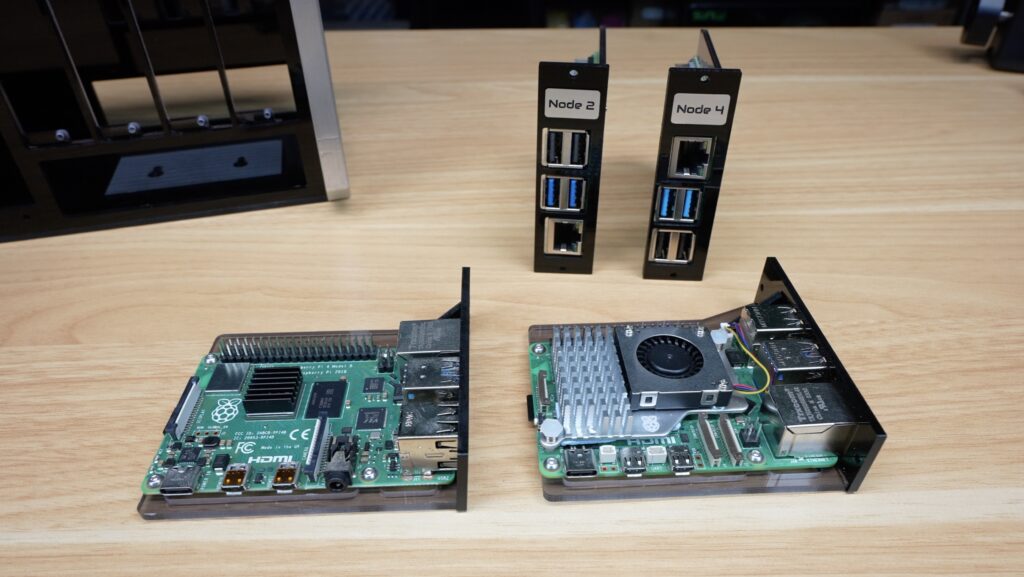 Pi 4 and Pi 5 Installed On Sleds
