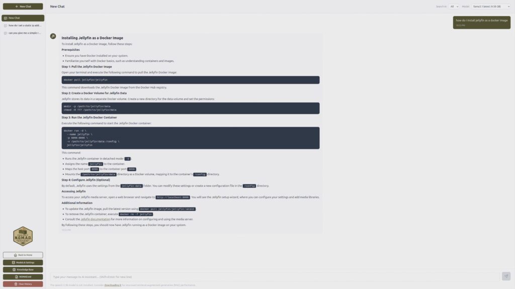 AI Chat Running Locally