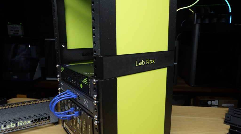 Lab Rack Homelab Extension Installed Outside Brand