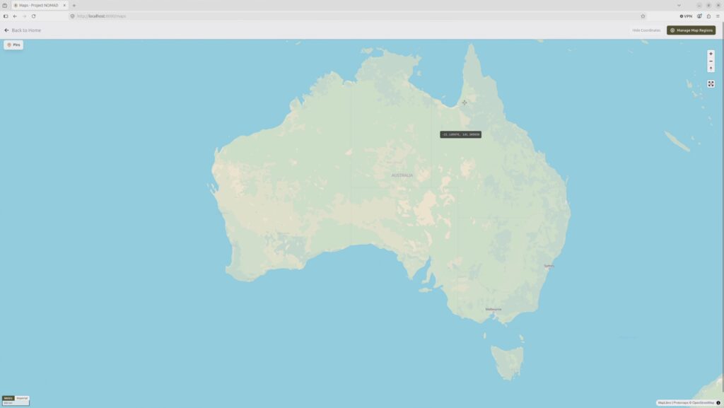 Map Of Australia Opened Up