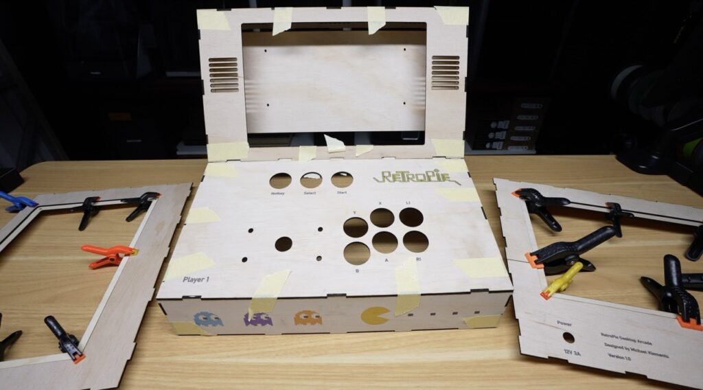 Masking Tape Holding Panels Together