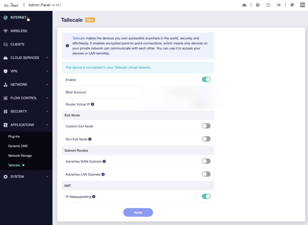 Tailscale Connection